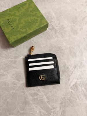 [구찌] 뱀부 더블 G 카드지갑