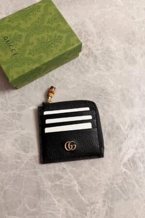 [구찌] 뱀부 더블 G 카드지갑