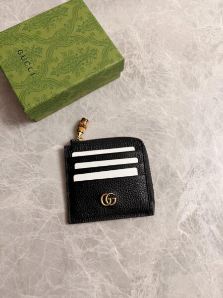 [구찌] 뱀부 더블 G 카드지갑