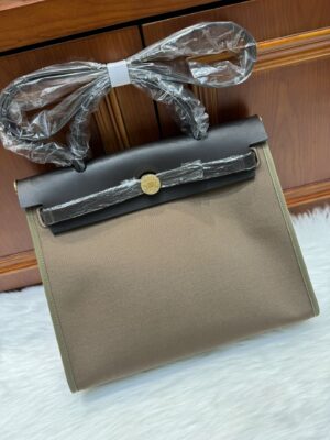 [에르메스] 에르백 Zip 31cm Vache Hunter & Toile Gold (4 Colors)