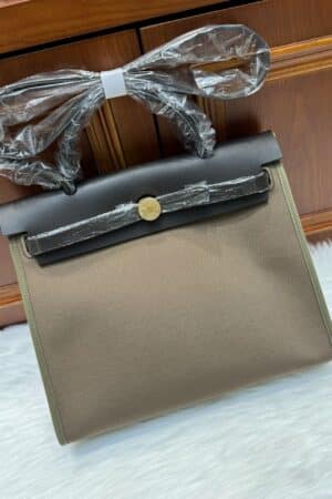 [에르메스] 에르백 Zip 31cm Vache Hunter & Toile Gold (4 Colors)