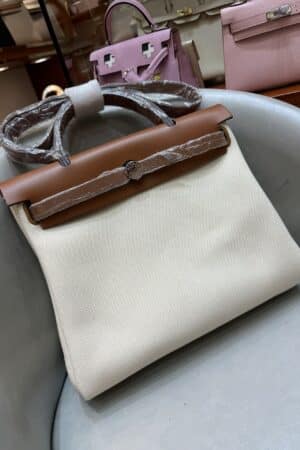 [에르메스] 에르백 31cm Vache Hunter & Toile Silver (7 Colors)