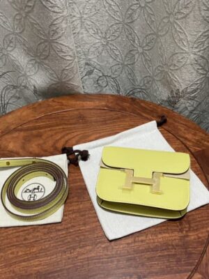 [에르메스] Constance Slim Wallet Epsom/ Etoupe - Gold (6 COLORS)