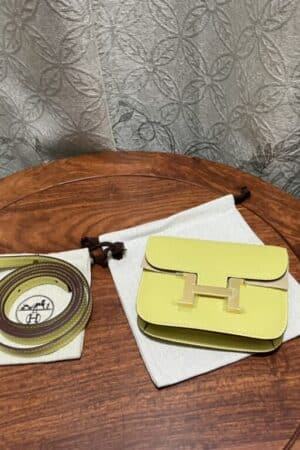 [에르메스] Constance Slim Wallet Epsom/ Etoupe - Gold (6 COLORS)