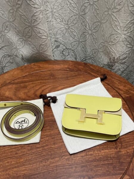 [에르메스] Constance Slim Wallet Epsom/ Etoupe - Gold (6 COLORS)