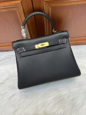 [에르메스] 켈리 28cm Togo/ Noir - Gold