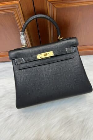 [에르메스] 켈리 28cm Togo/ Noir - Gold