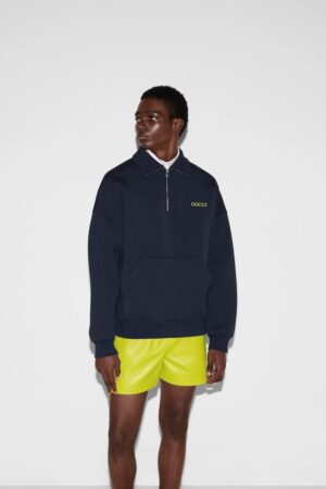 [구찌] 로고 패치 저지 하프 지퍼 재킷 814583 XJG10