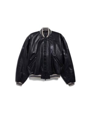[발렌시아가] 가죽 봄버 재킷