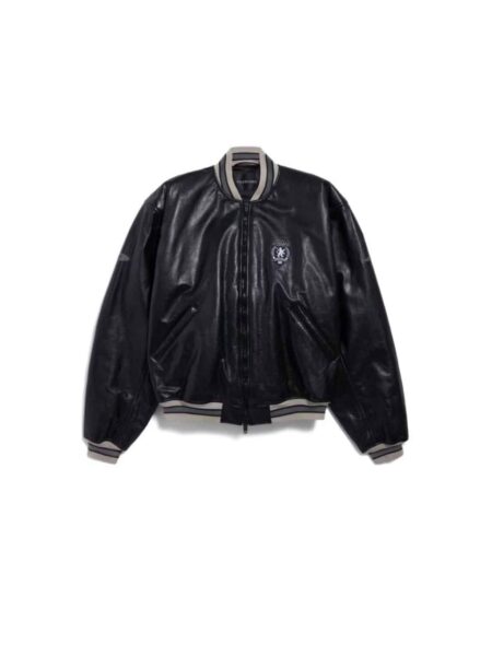 [발렌시아가] 가죽 봄버 재킷