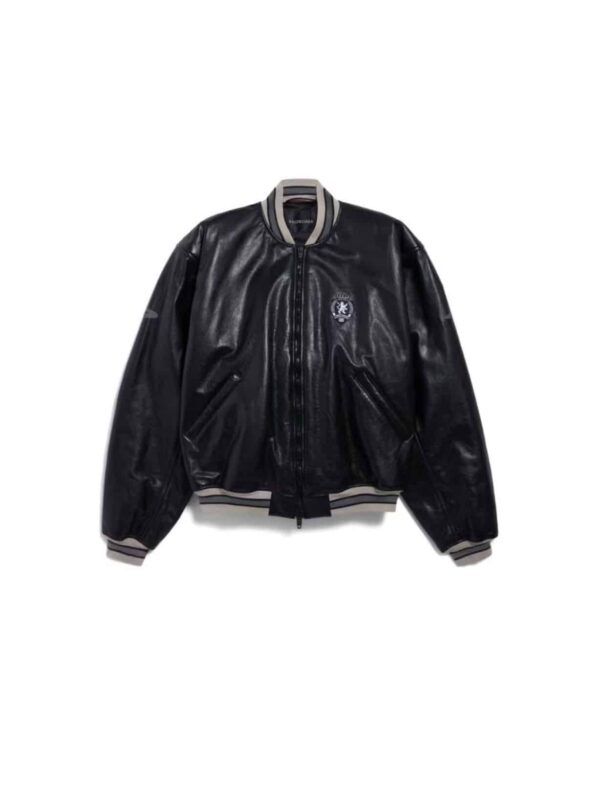 [발렌시아가] 가죽 봄버 재킷