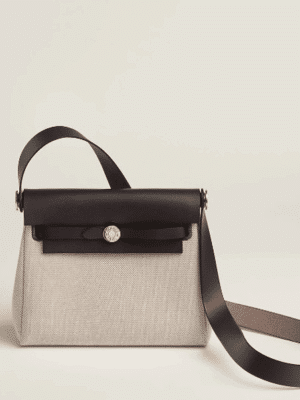 [에르메스] 미니 에르백 20 에크루베이지/에벤 금장 W각인 5HB0151