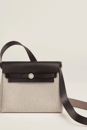 [에르메스] 미니 에르백 20 에크루베이지/에벤 금장 W각인 5HB0151