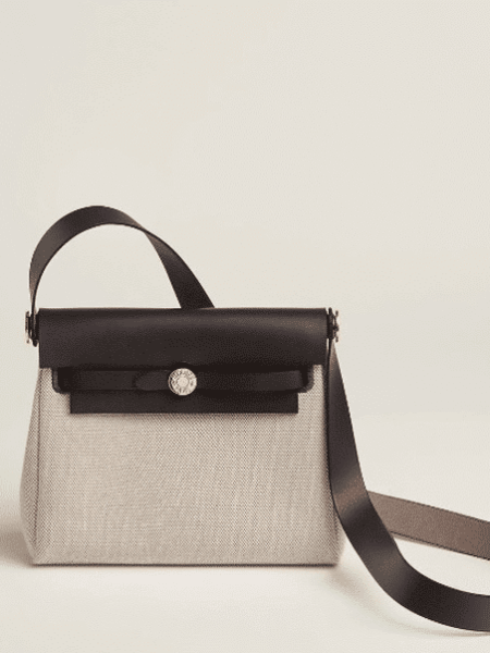 [에르메스] 미니 에르백 20 에크루베이지/에벤 금장 W각인 5HB0151