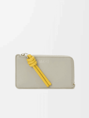 [로에베] 놋 코인 카드홀더 샤이니 나파 카프스킨/ 쉘 그레이