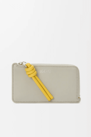 [로에베] 놋 코인 카드홀더 샤이니 나파 카프스킨/ 쉘 그레이