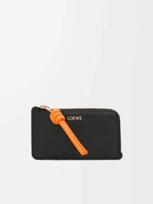 [로에베] 놋 코인 카드홀더 샤이니 나파 카프스킨/ 블랙