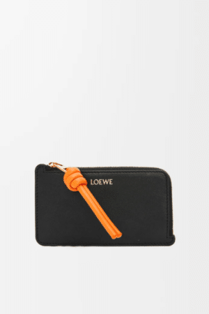 [로에베] 놋 코인 카드홀더 샤이니 나파 카프스킨/ 블랙