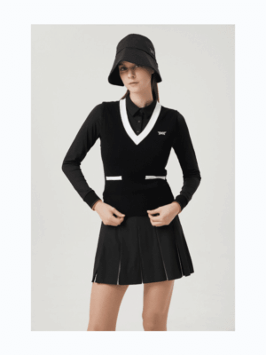 [PXG] V 넥니트 베스트 블랙