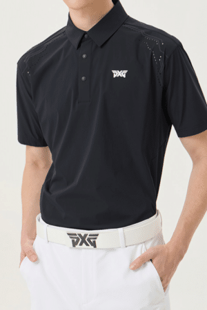 [PXG] 여름 우븐 루스 핏 카라 숏 슬리브 티셔츠 PJMPM222905 (2 COLOR)