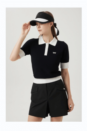 [PXG] 카라 숏 슬리브 니트 PJPCW410144 (2 COLOR)