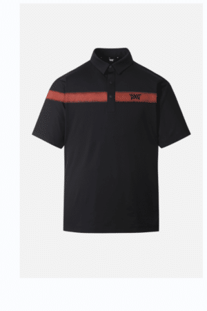 [PXG] 남성 여름 컬러 블록 원 포인트 카라 티셔츠 (2 COLOR)