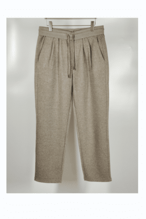 [로로피아나] 울 블렌디드 엠브로이드 밴딩 팬츠