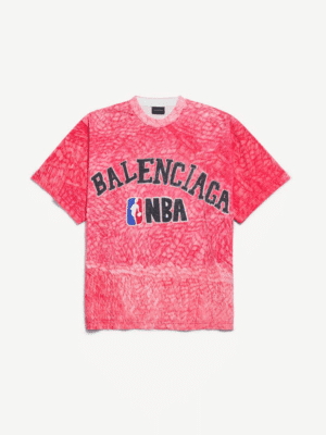 [발렌시아가] 여성 발렌시아가 | Nba 콜라보레이션 오버사이즈 티셔츠 레드 871733