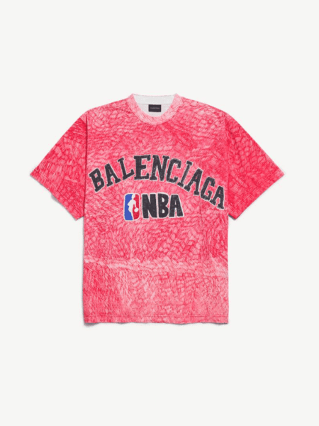 [발렌시아가] 여성 발렌시아가 | Nba 콜라보레이션 오버사이즈 티셔츠 레드 871733