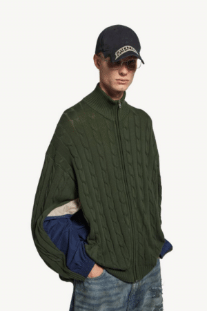 [발렌시아가] 남성 하이브리드 재킷 카키 856719