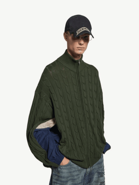 [발렌시아가] 남성 하이브리드 재킷 카키 856719