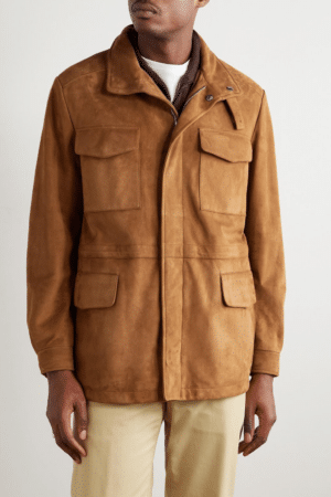 [로로피아나] 스웨이드 필드 재킷