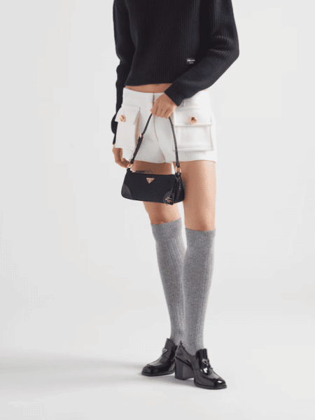 [프라다]  리에디션 2002 리나일론 및 브러쉬드 가죽 숄더백 1BC201