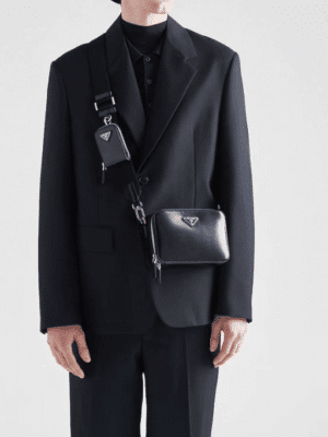 [프라다] 브리크 브러시드 레더 크로스백 2VH070