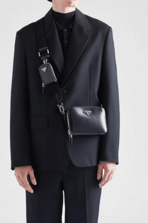[프라다] 브리크 브러시드 레더 크로스백 2VH070