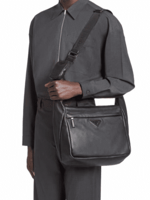 [프라다] 삼각로고 레더 크로스백 2VH125