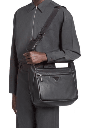 [프라다] 삼각로고 레더 크로스백 2VH125