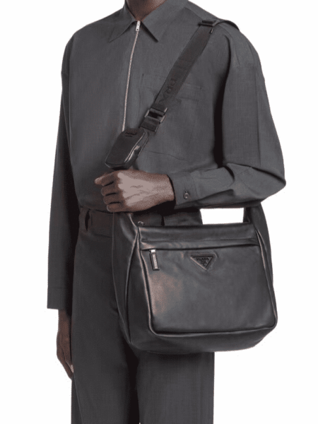 [프라다] 삼각로고 레더 크로스백 2VH125
