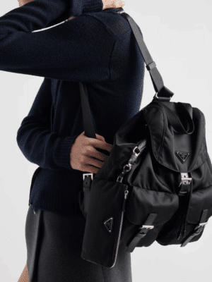 [프라다] 파우치가 달린 미디엄 리나일론 백팩 1BZ811 (7 COLOR)