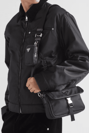 [프라다] 리나일론 및 사피아노 가죽 숄더백 2VH133