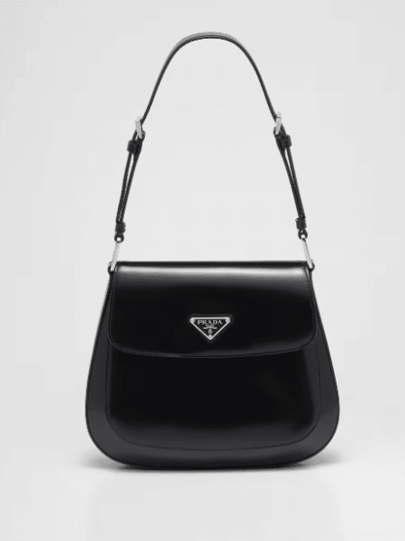 [프라다] 플랩이 달린 프라다 클레오 브러시드 가죽 숄더 백 1BD303