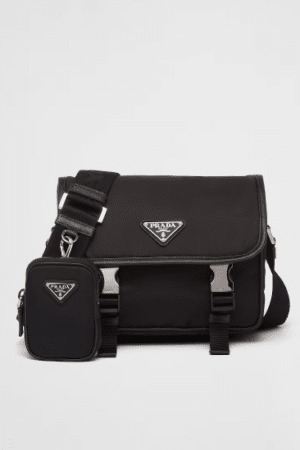 [프라다] 리나일론 및 사피아노 가죽 숄더백