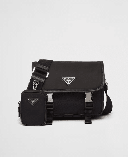 [프라다] 리나일론 및 사피아노 가죽 숄더백