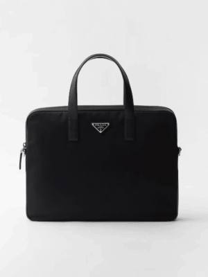 [프라다] 리나일론 및 사피아노 가죽 브리프케이스 2VE368