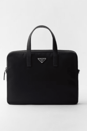 [프라다] 리나일론 및 사피아노 가죽 브리프케이스 2VE368