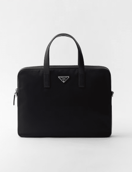 [프라다] 리나일론 및 사피아노 가죽 브리프케이스 2VE368