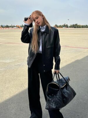 [생로랑] 퀼트 처리된 가죽 소재의 es giant 트래블백 736009