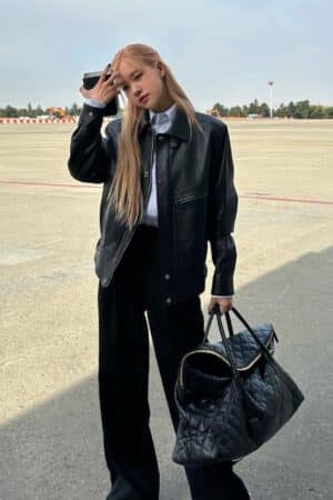 [생로랑] 퀼트 처리된 가죽 소재의 es giant 트래블백 736009