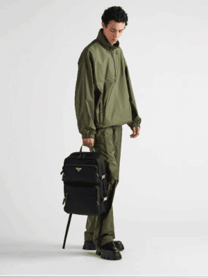 [프라다] 리나일론 및 사피아노 가죽 백팩 2VZ101