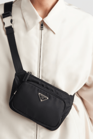 [프라다] 리나일론 및 사피아노 가죽 숄더백 2VH128